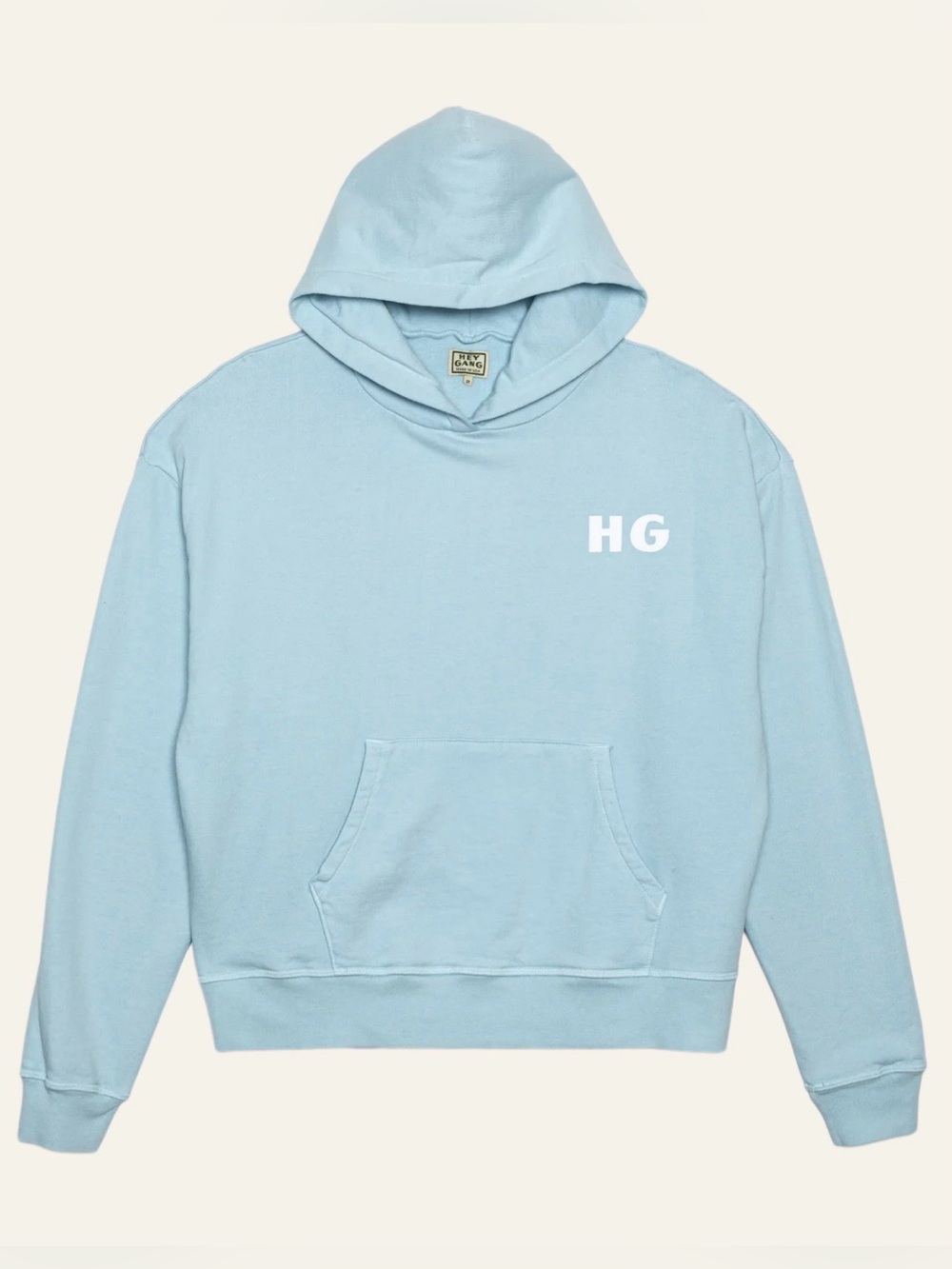 The Hey Gang HG Logo Boxy Hoodie, Blue, Size 0, BNWOT